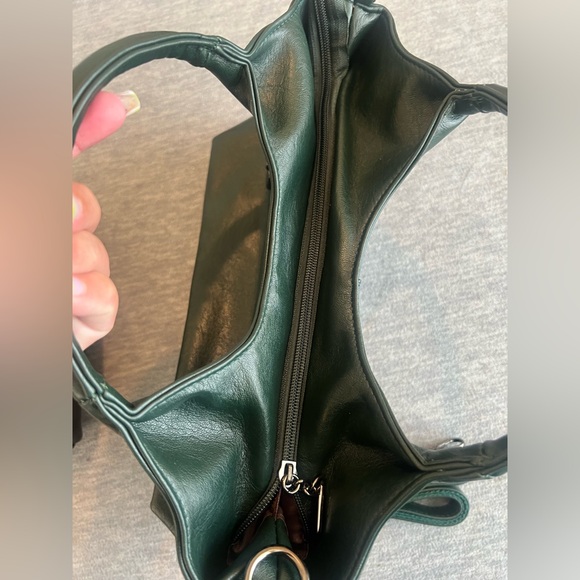 Handbag Set of 2 Black and Green‎ Shoulder Convertible Classic business new - Picture 5 of 15